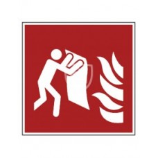 Pictogramsticker blusdeken - 10 x 10 cm