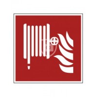 Pictogramsticker brandslanghaspel - 20 x 20 cm