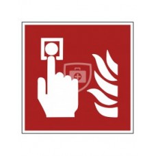 Pictogramsticker handbrandmelder - 10 x 10 cm