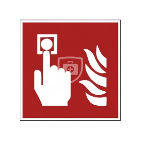 Pictogramsticker handbrandmelder - 10 x 10 cm